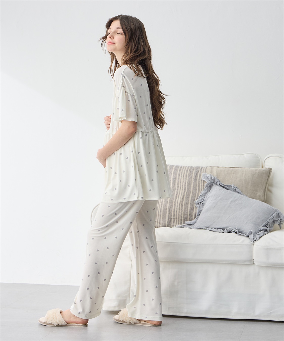 Rosemadame 接触冷感ハート柄パジャマ_sub_18