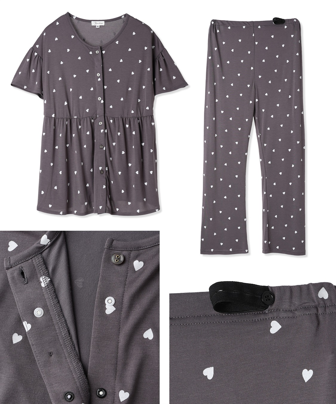 Rosemadame 接触冷感ハート柄パジャマ_sub_23