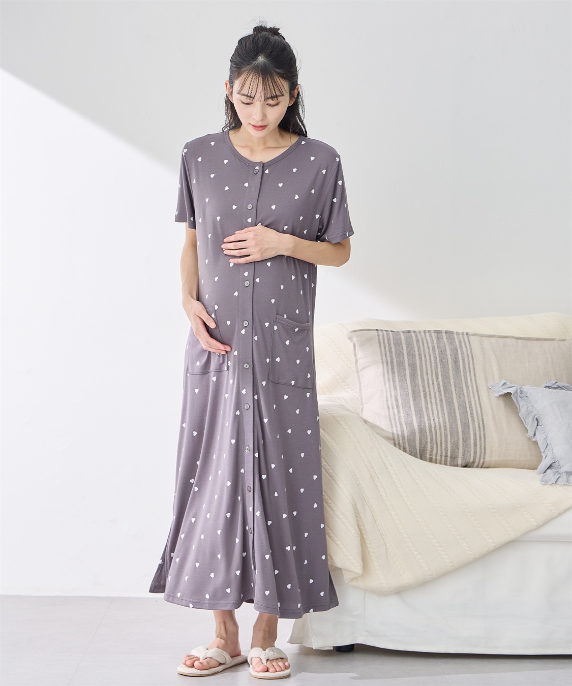 Rosemadame 接触冷感ハート柄ネグリジェ_sub_4