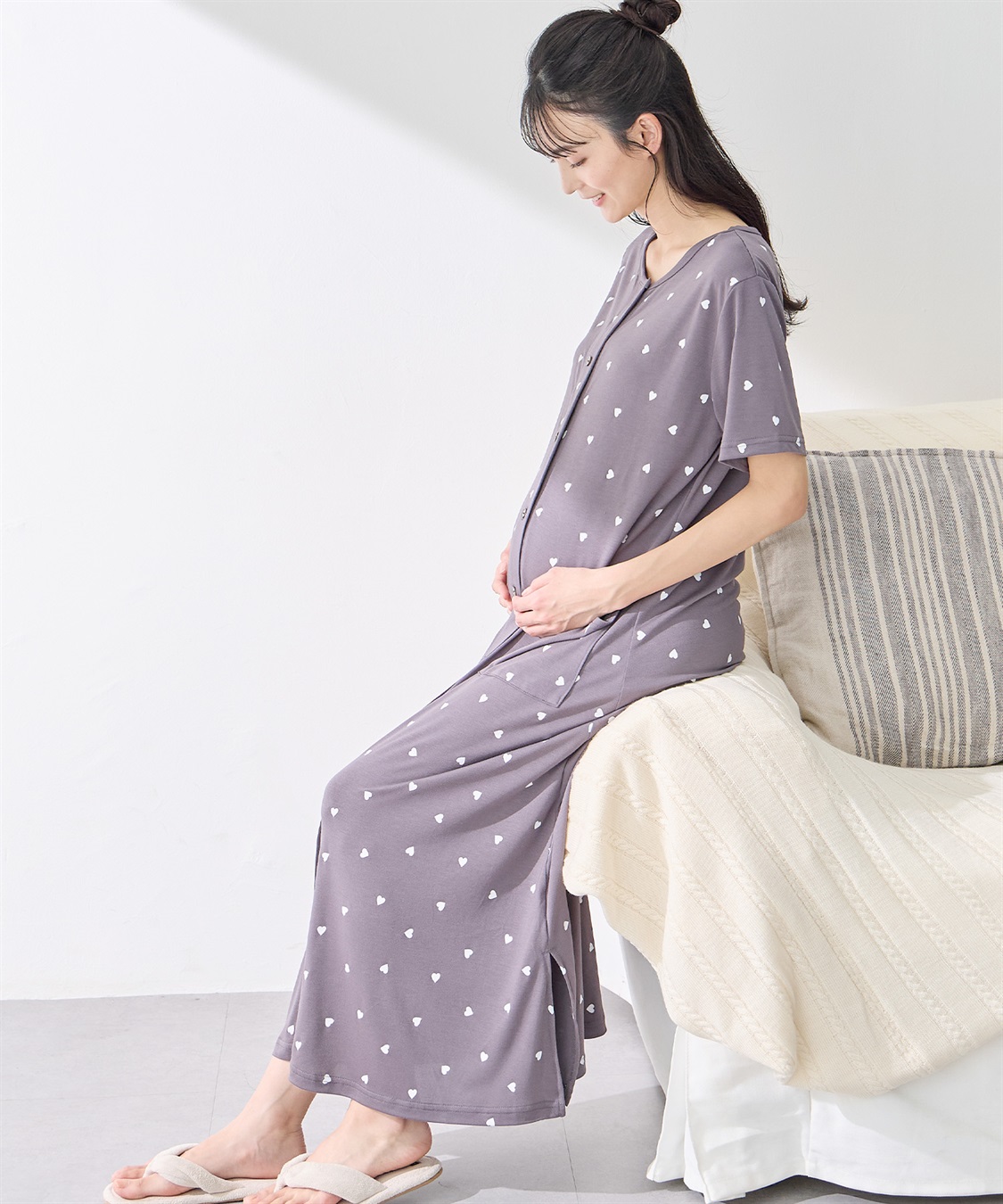 Rosemadame 接触冷感ハート柄ネグリジェ_sub_6