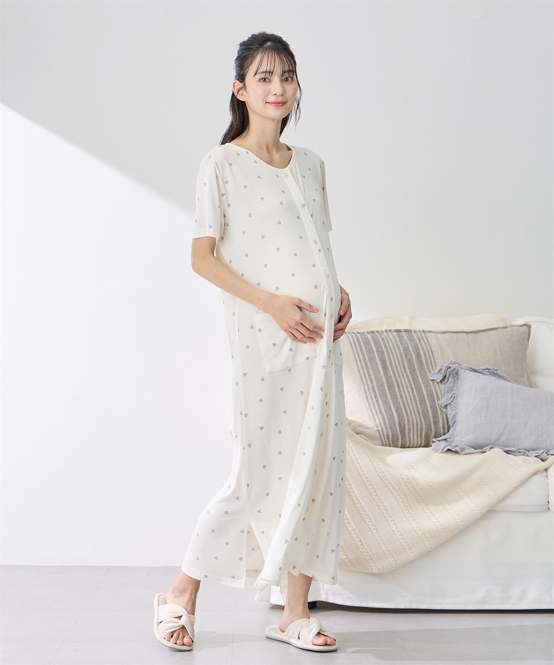 Rosemadame 接触冷感ハート柄ネグリジェ_sub_7