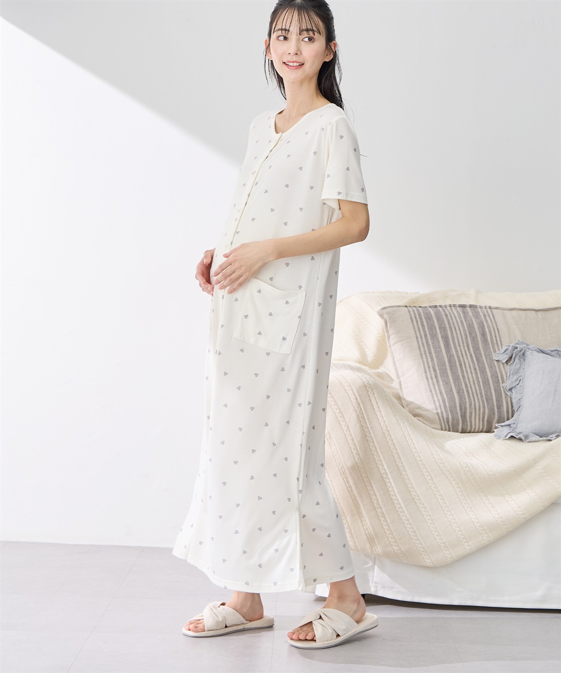 Rosemadame 接触冷感ハート柄ネグリジェ_sub_9