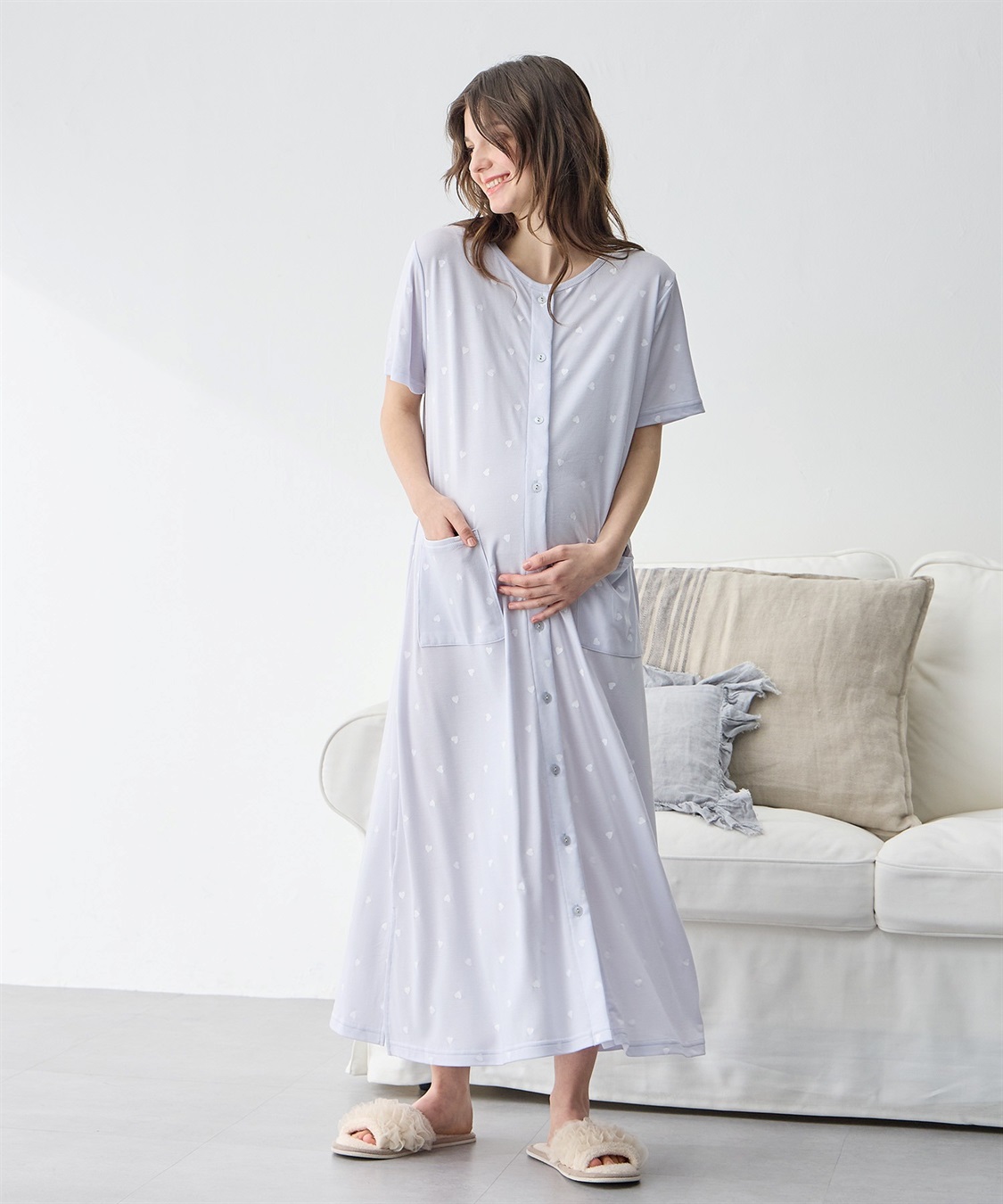 Rosemadame 接触冷感ハート柄ネグリジェ_sub_12