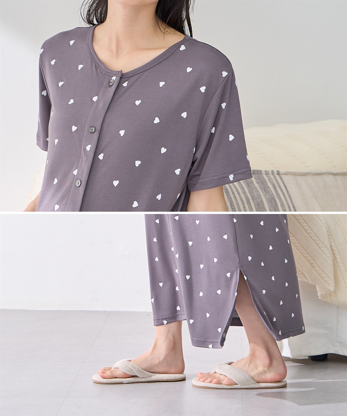 Rosemadame 接触冷感ハート柄ネグリジェ_sub_20