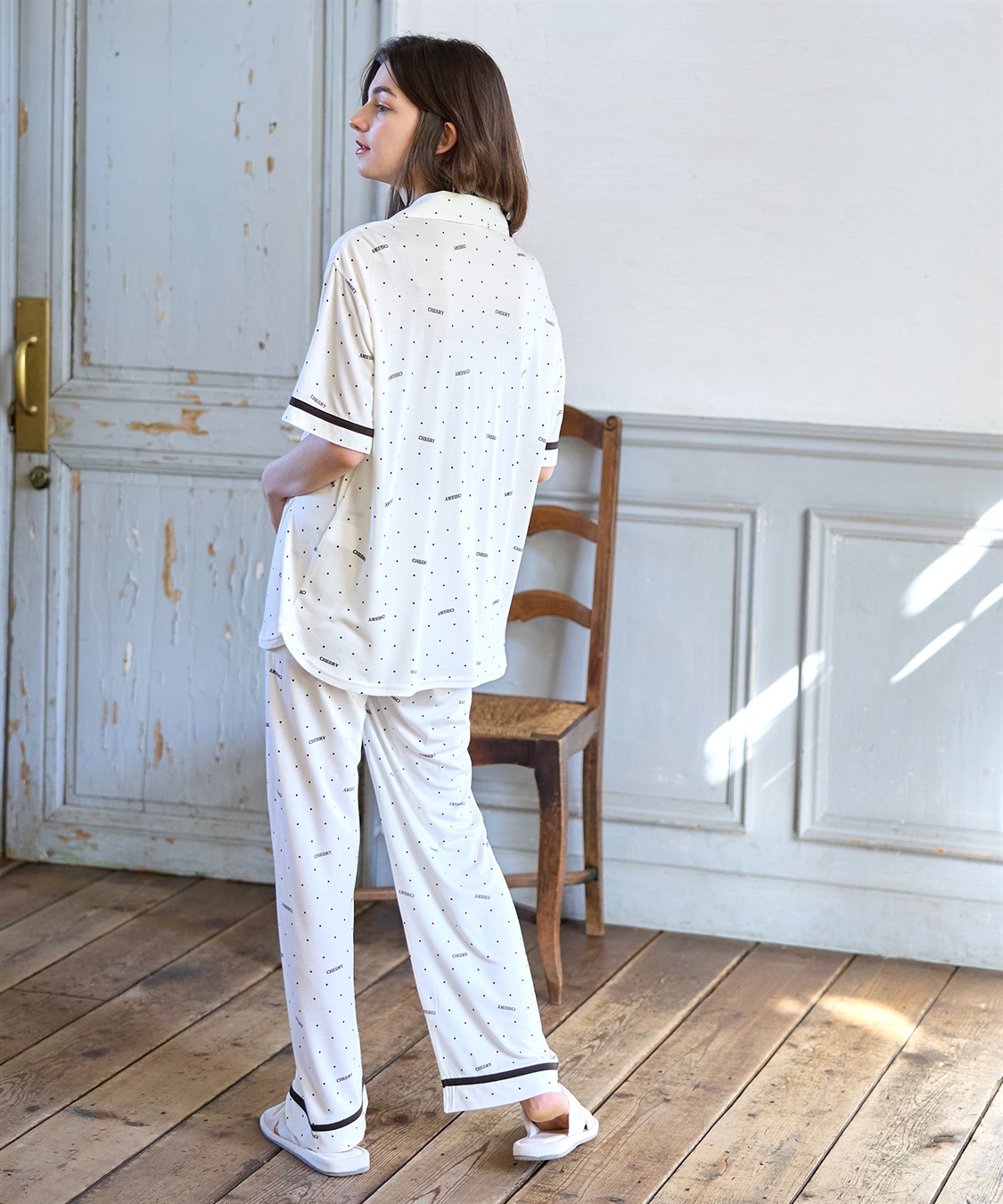Rosemadame 【接触冷感】ドット柄パジャマ(産前・産後対応 マタニティ＆授乳服 ルームウェア 上下セット)_sub_16