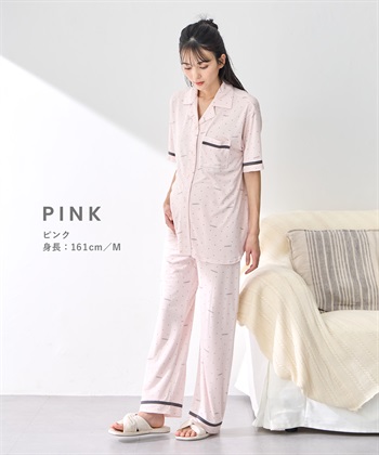 Rosemadame 【接触冷感】ドット柄パジャマ(産前・産後対応 マタニティ＆授乳服 ルームウェア 上下セット)_subthumb_17