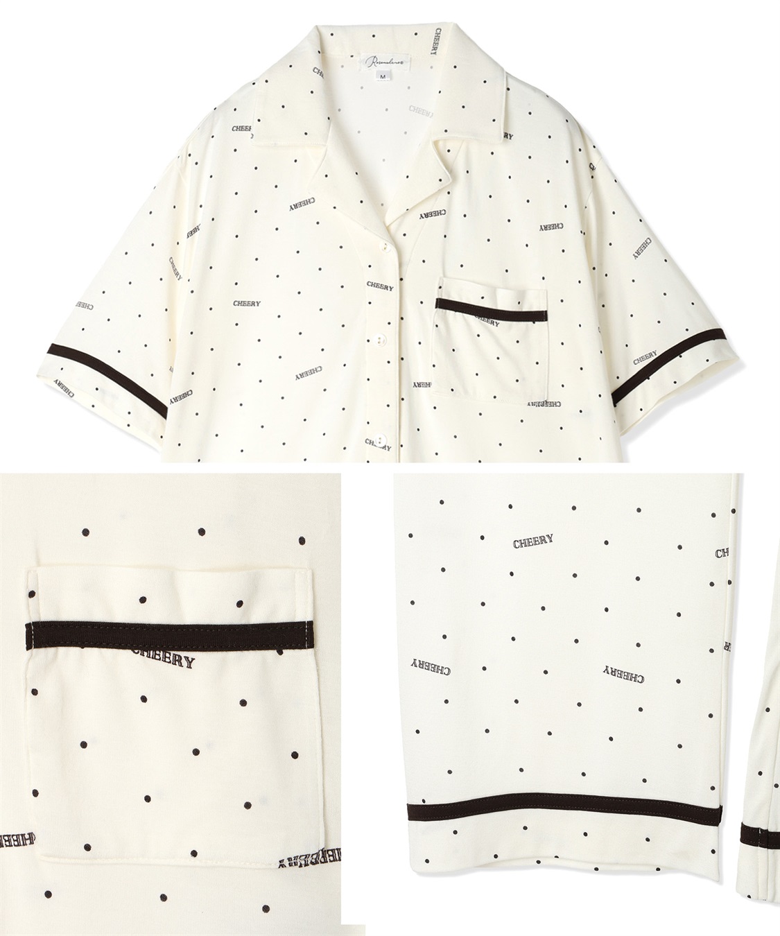 Rosemadame 【接触冷感】ドット柄パジャマ(産前・産後対応 マタニティ＆授乳服 ルームウェア 上下セット)_sub_24