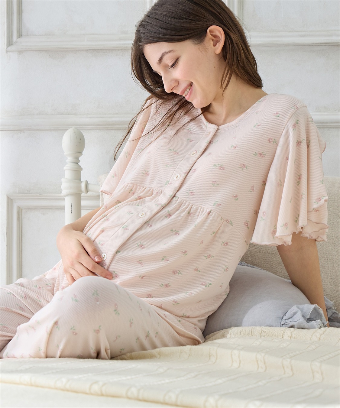 Rosemadame ストレッチリブ小花柄パジャマ_sub_1