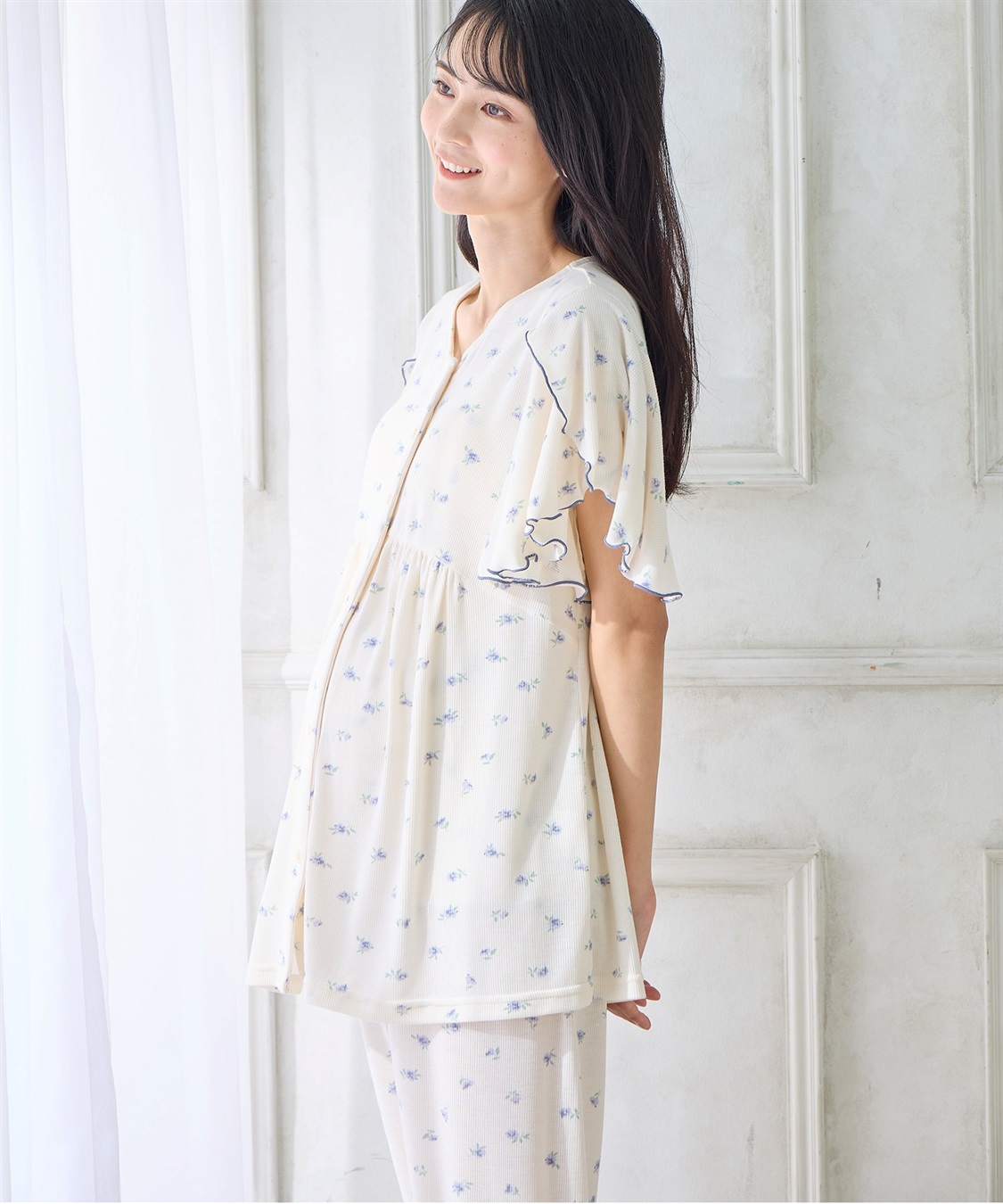 Rosemadame ストレッチリブ小花柄パジャマ_sub_12