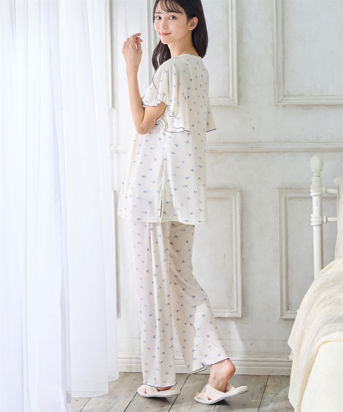 Rosemadame ストレッチリブ小花柄パジャマ_sub_14