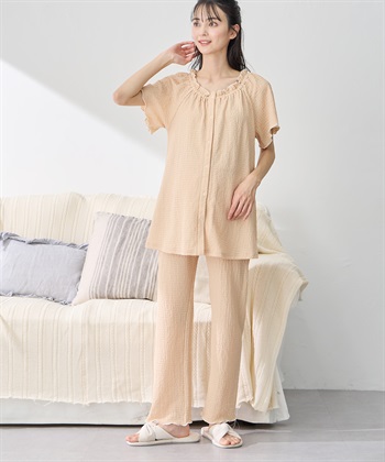 Rosemadame シャーリング ジャガードパジャマ(産前・産後対応 マタニティ＆授乳服 ルームウェア 上下セット)_subthumb_9