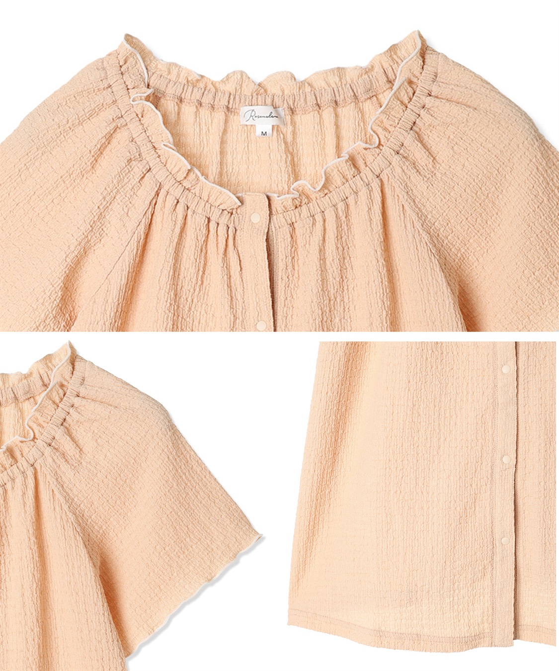 Rosemadame シャーリング ジャガードパジャマ(産前・産後対応 マタニティ＆授乳服 ルームウェア 上下セット)_sub_21