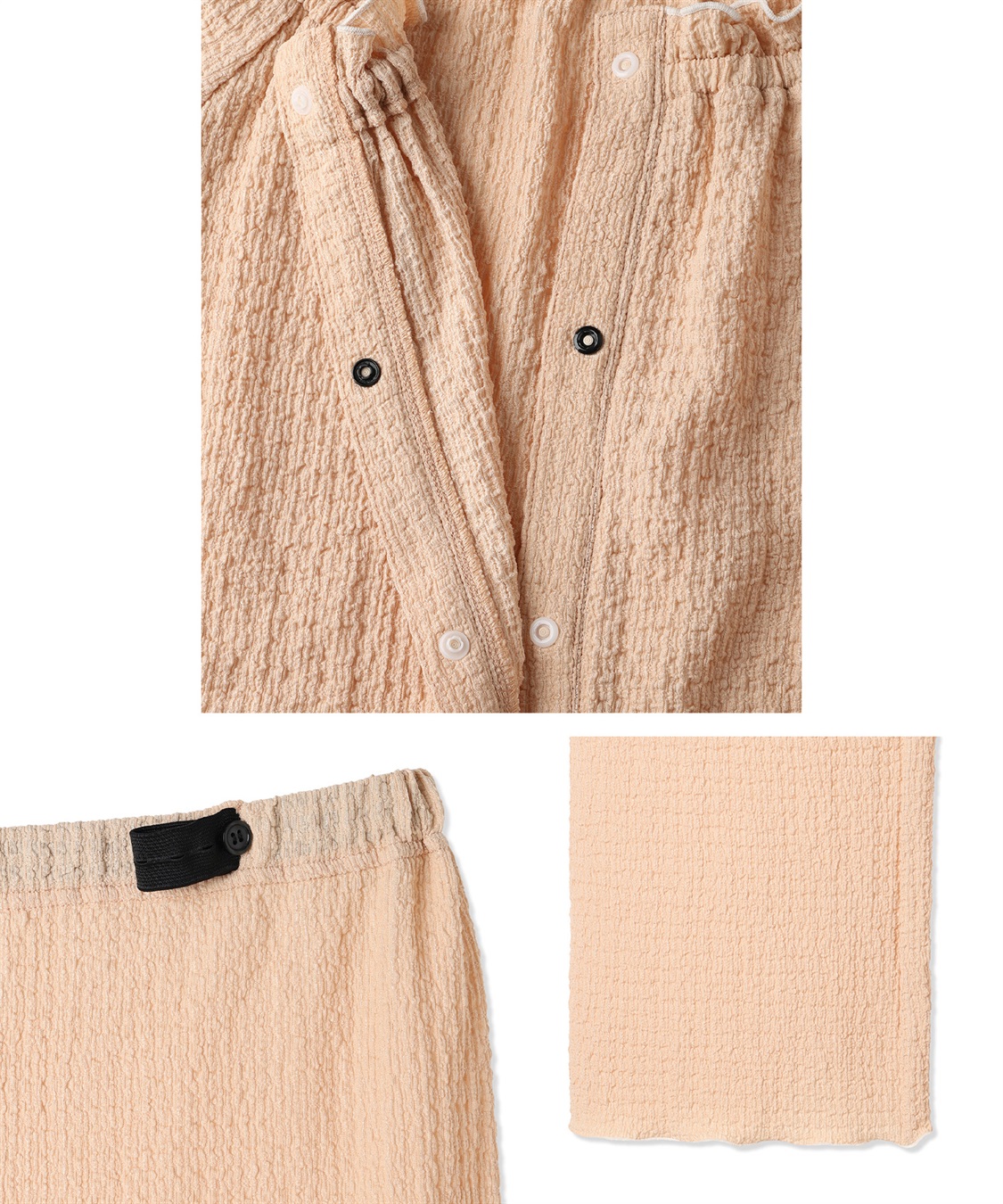 Rosemadame シャーリング ジャガードパジャマ(産前・産後対応 マタニティ＆授乳服 ルームウェア 上下セット)_sub_22