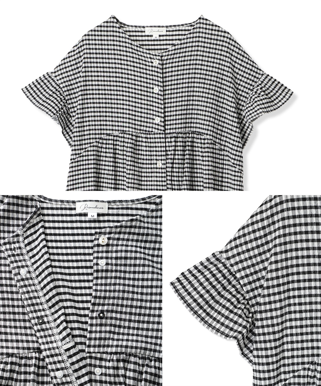 Rosemadame シャーリング ジャガードネグリジェ/ ワンピースパジャマ(産前・産後対応 マタニティ＆授乳服 ルームウェア)_sub_21