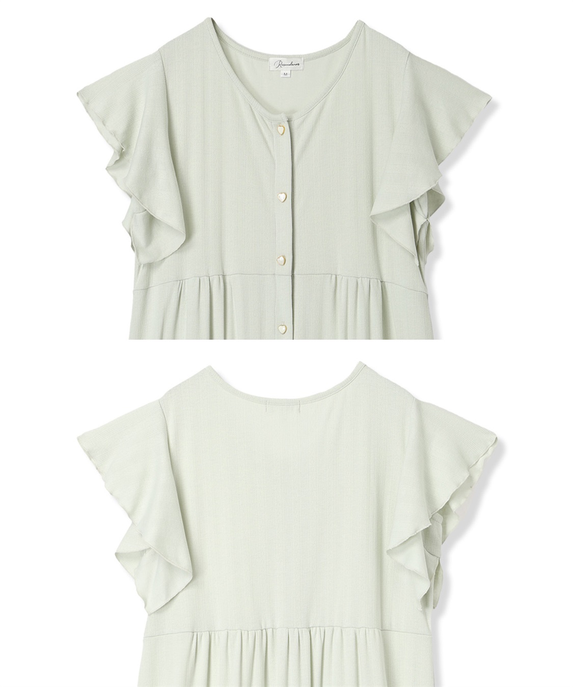 Rosemadame 配色メロウフリル パターンメッシュネグリジェ/ ワンピースパジャマ(産前・産後対応 マタニティ＆授乳服 ルームウェア)_sub_17