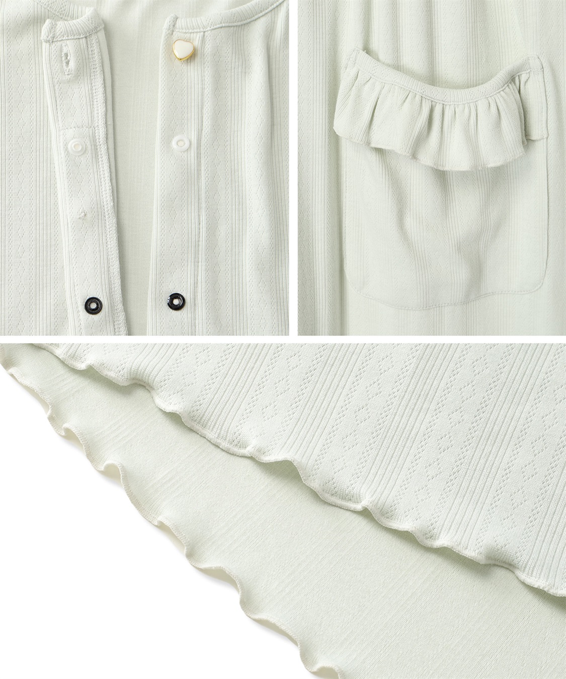 Rosemadame 配色メロウフリル パターンメッシュネグリジェ/ ワンピースパジャマ(産前・産後対応 マタニティ＆授乳服 ルームウェア)_sub_18