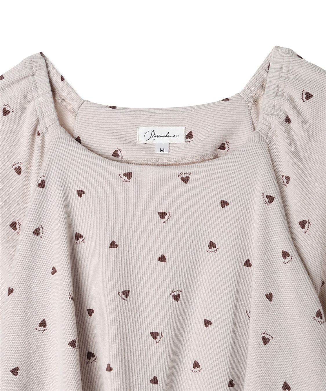 Rosemadame リブハート柄プリントワンピースパジャマ(産前・産後対応 マタニティ＆授乳服 ルームウェア)_sub_20