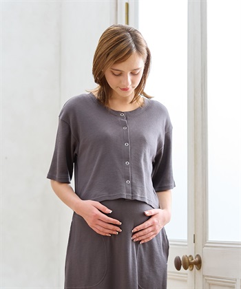 Rosemadame 半袖カーディガンドッキング ワッフルワンピース（マタニティ/授乳服）授乳口付き 授乳楽々 妊婦服 産前・産後対応_subthumb_19