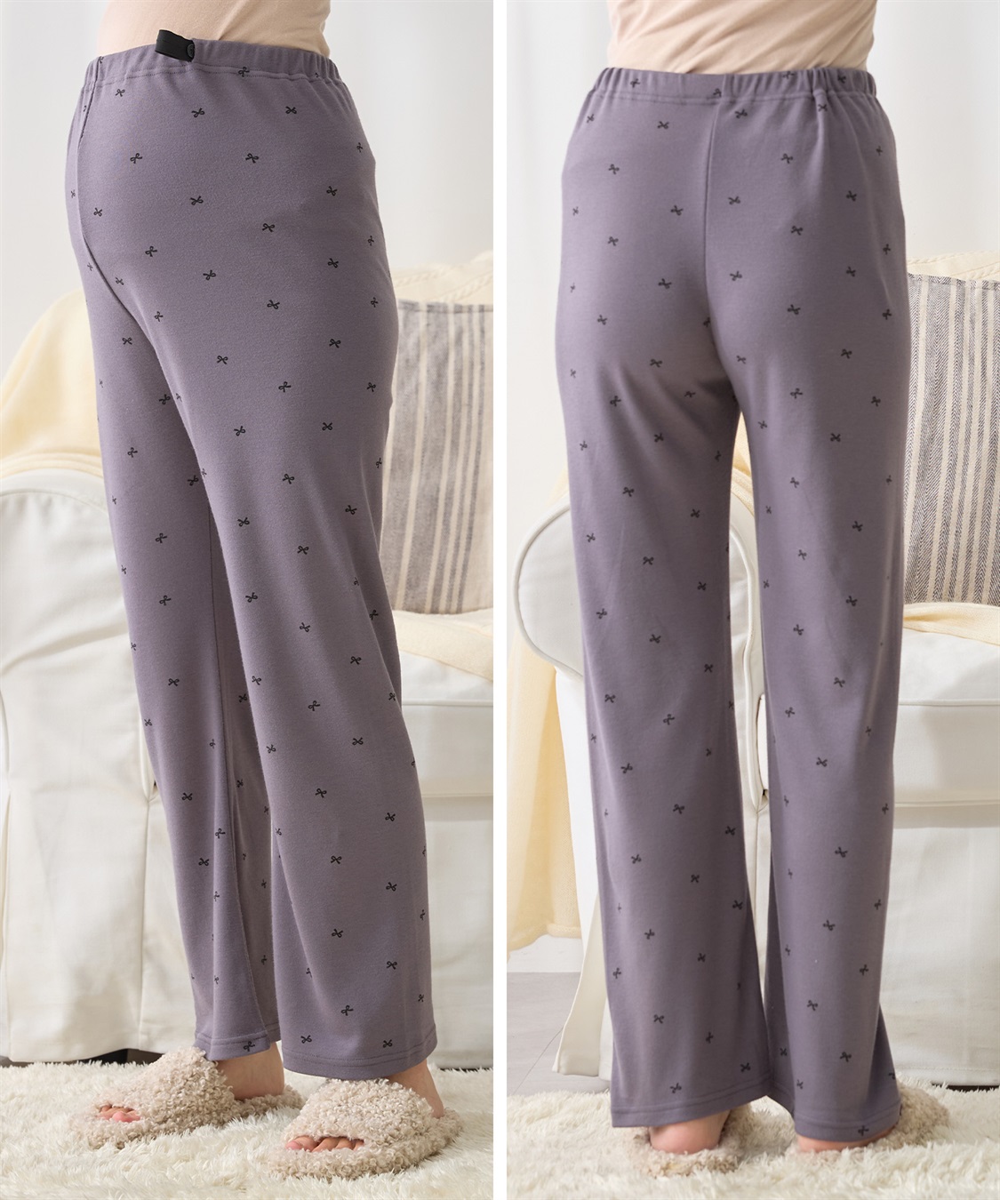 Rosemadame スムースリボンプリントパジャマ/ワンピースパジャマ/ルームウェア（マタニティ/授乳服）授乳楽々 妊婦服 産前・産後対応_sub_21