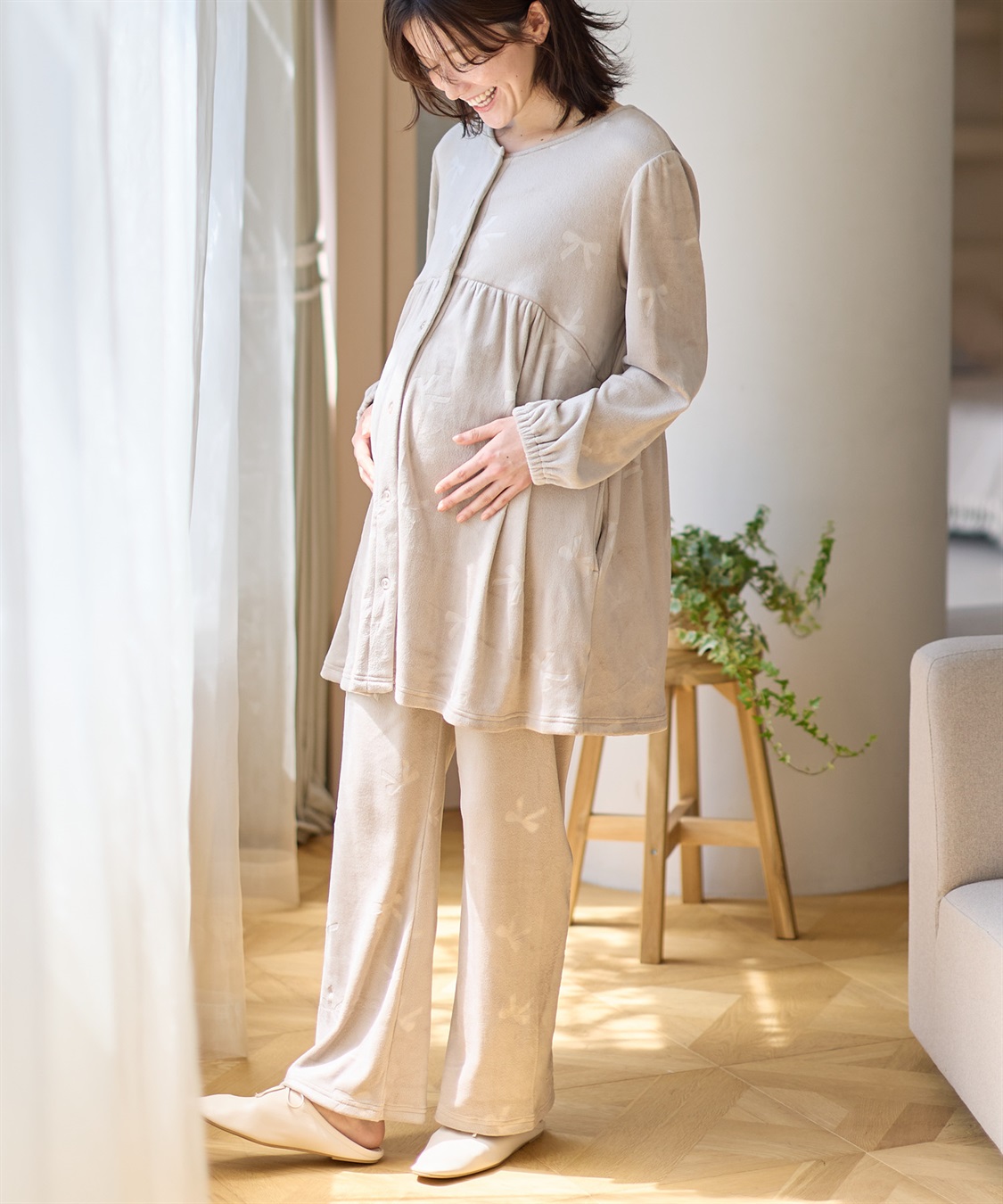 Rosemadame ベロアリボンエンボスパジャマ（マタニティ/ 妊婦服）授乳楽々 妊婦服 産前・産後対応_sub_11