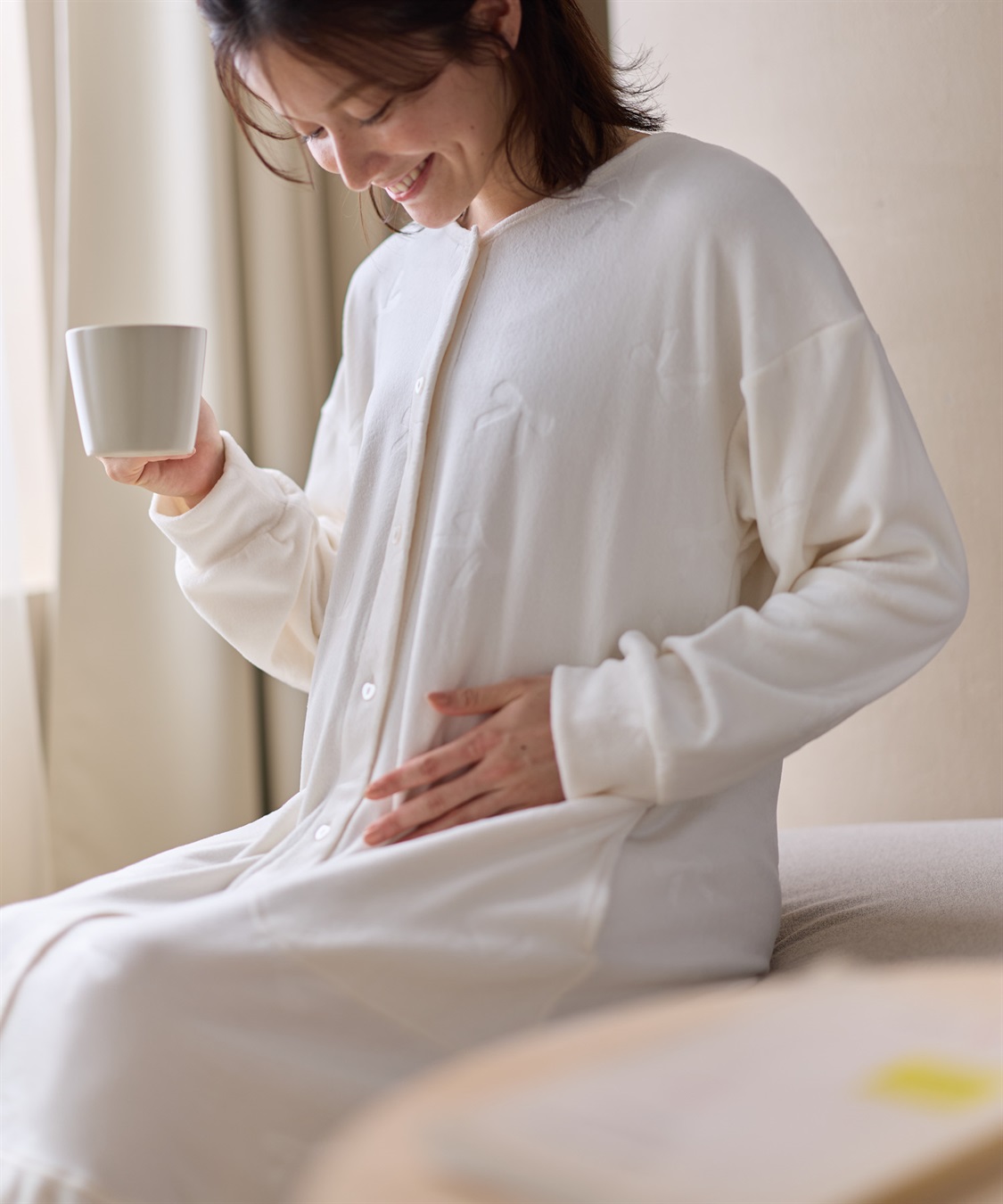 Rosemadame ベロアリボンエンボスネグリジェ（マタニティ/ 妊婦服）授乳楽々 妊婦服 産前・産後対応_sub_9