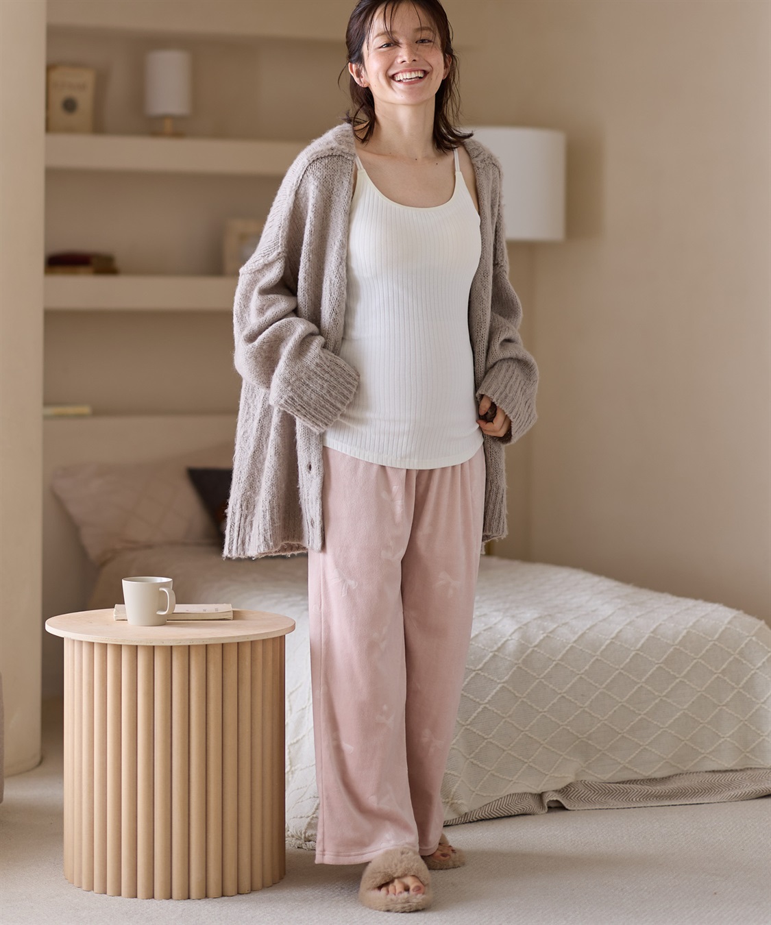 Rosemadame ベロアリボンエンボスルームパンツ（マタニティ/ 妊婦服）産前・産後対応_sub_9