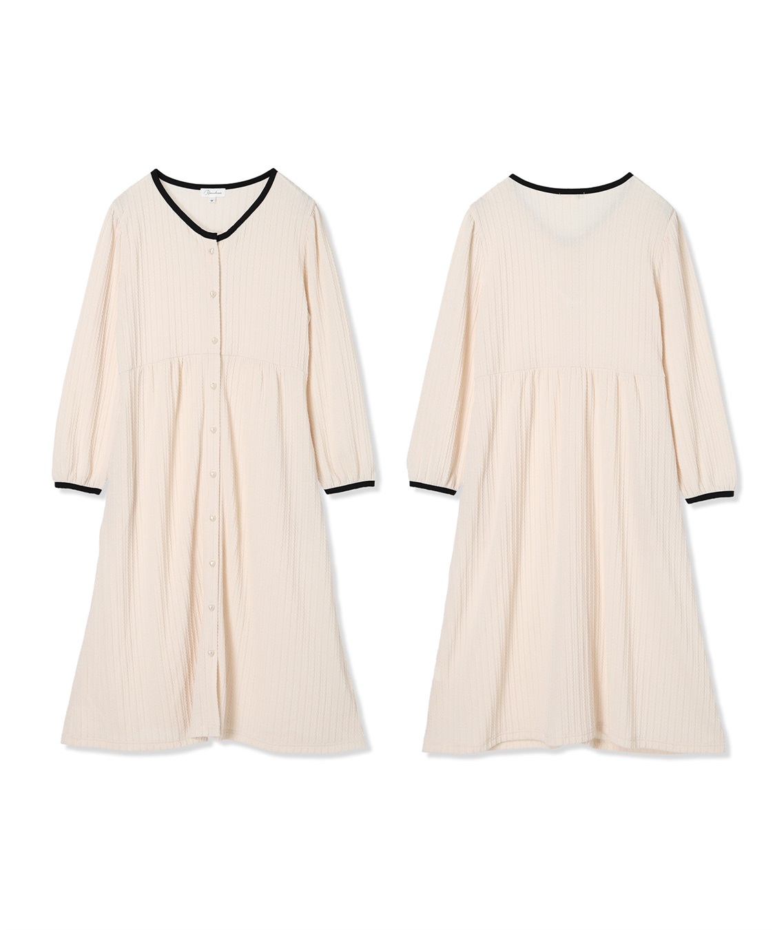 Rosemadame ポコポコジャガードバイカラーネグリジェ/ワンピースパジャマ/ルームウェア（マタニティ/授乳服）授乳楽々 妊婦服 産前・産後対応_sub_21