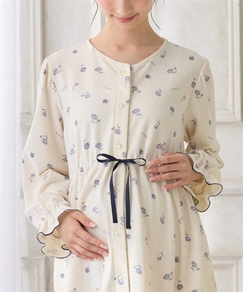 Rosemadame 2WAYストレッチレトロフラワーネグリジェ/ワンピースパジャマ/ルームウェア（マタニティ/授乳服）授乳楽々 妊婦服 産前・産後対応_subthumb_17