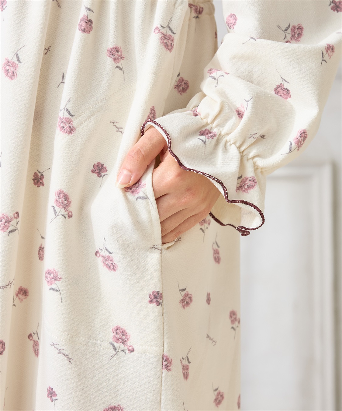 Rosemadame レトロフラワーネグリジェ/ワンピースパジャマ/ルームウェア（マタニティ/授乳服）授乳楽々 妊婦服 産前・産後対応_sub_19