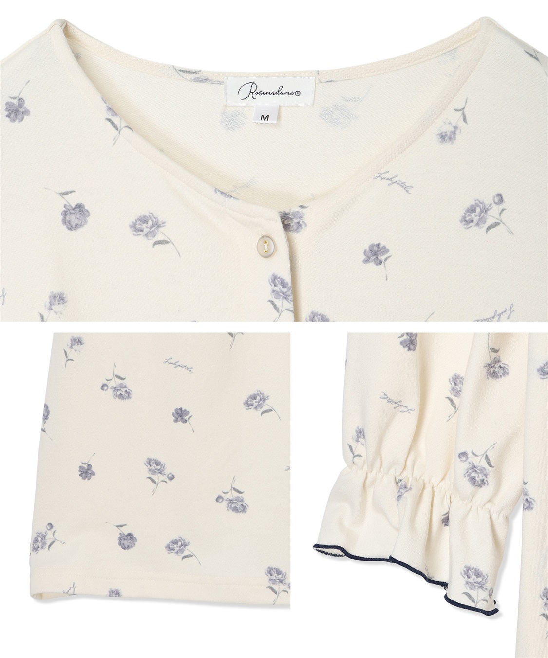 Rosemadame レトロフラワーネグリジェ/ワンピースパジャマ/ルームウェア（マタニティ/授乳服）授乳楽々 妊婦服 産前・産後対応_sub_20