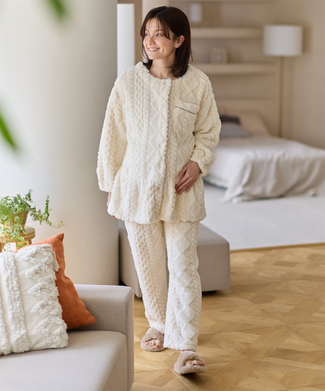 Rosemadame ｹｰﾌﾞﾙ柄ﾌﾘｰｽﾊﾟｼﾞｬﾏ_sub_3