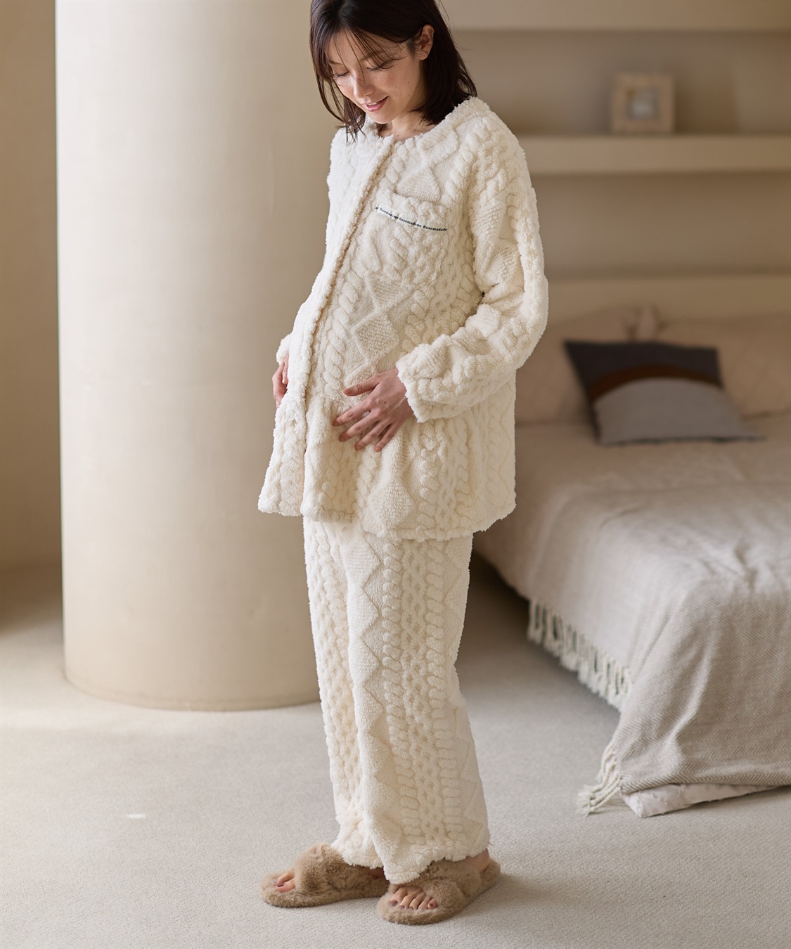 Rosemadame ｹｰﾌﾞﾙ柄ﾌﾘｰｽﾊﾟｼﾞｬﾏ_sub_5