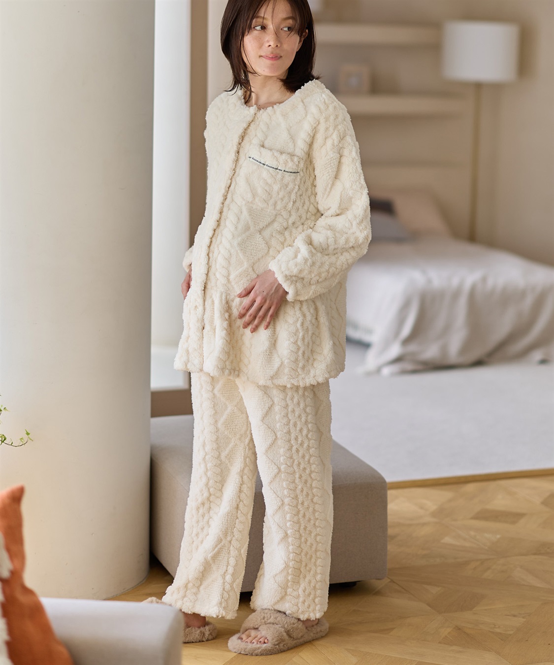 Rosemadame ｹｰﾌﾞﾙ柄ﾌﾘｰｽﾊﾟｼﾞｬﾏ_sub_6