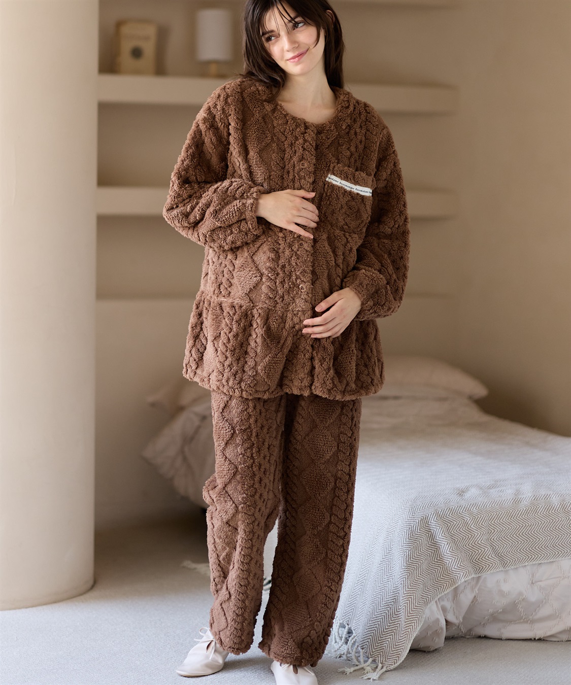 Rosemadame ｹｰﾌﾞﾙ柄ﾌﾘｰｽﾊﾟｼﾞｬﾏ_sub_7