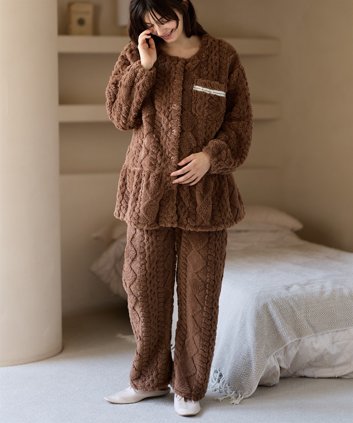 Rosemadame ｹｰﾌﾞﾙ柄ﾌﾘｰｽﾊﾟｼﾞｬﾏ_sub_8