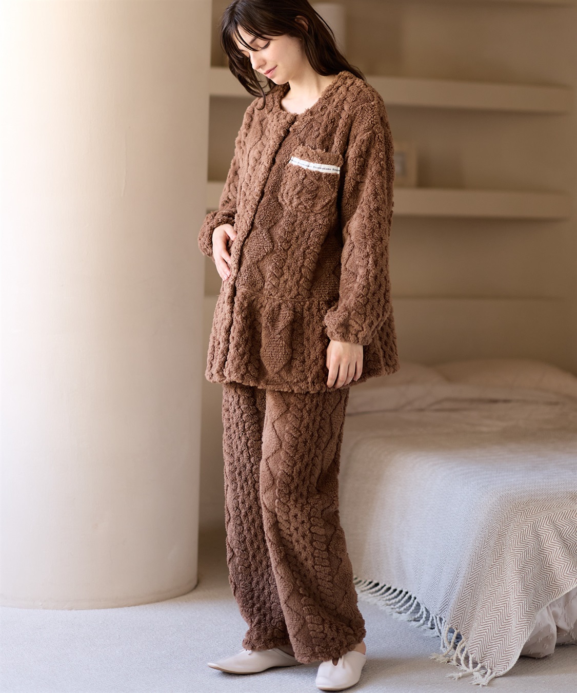 Rosemadame ｹｰﾌﾞﾙ柄ﾌﾘｰｽﾊﾟｼﾞｬﾏ_sub_9