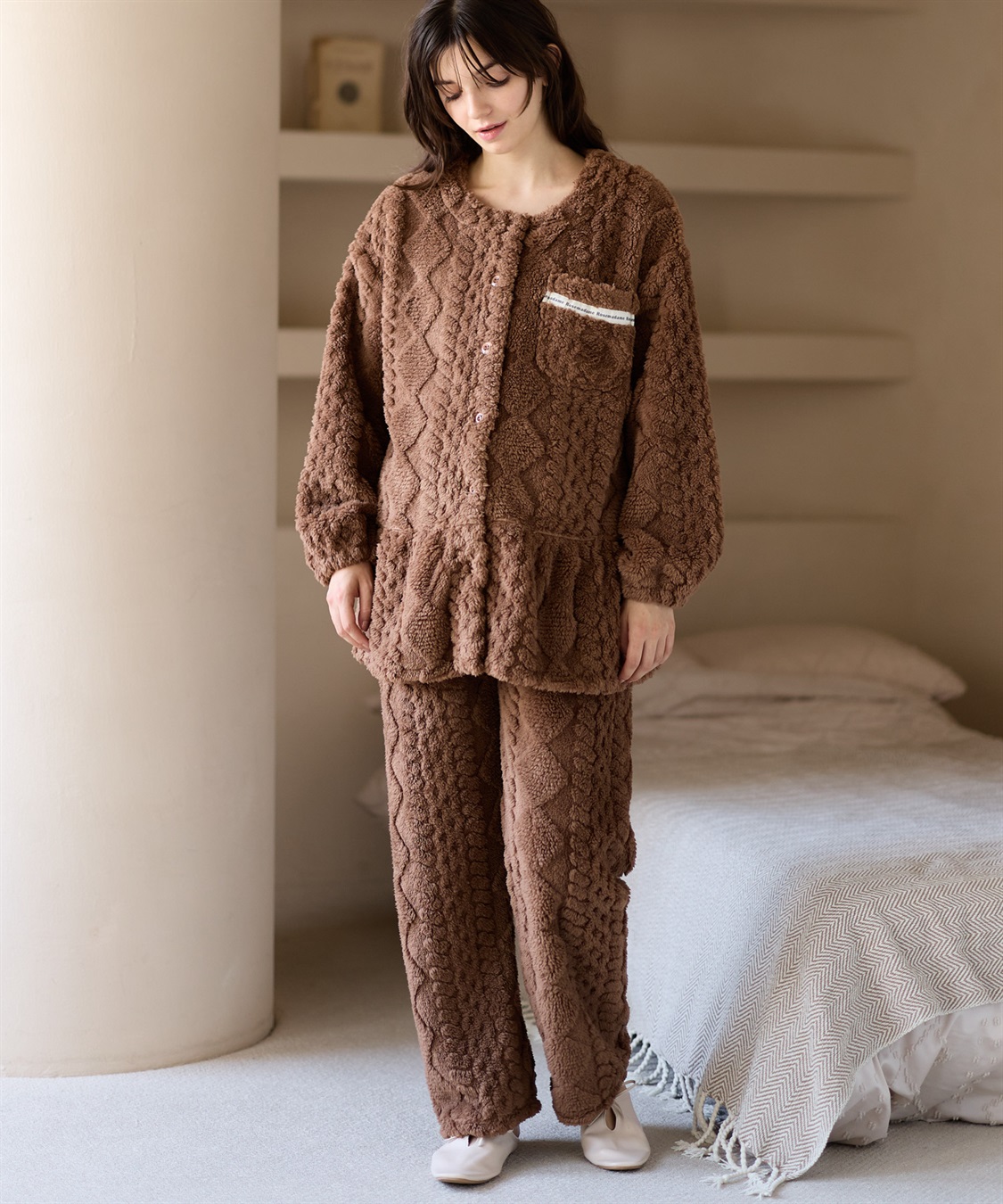 Rosemadame ｹｰﾌﾞﾙ柄ﾌﾘｰｽﾊﾟｼﾞｬﾏ_sub_10