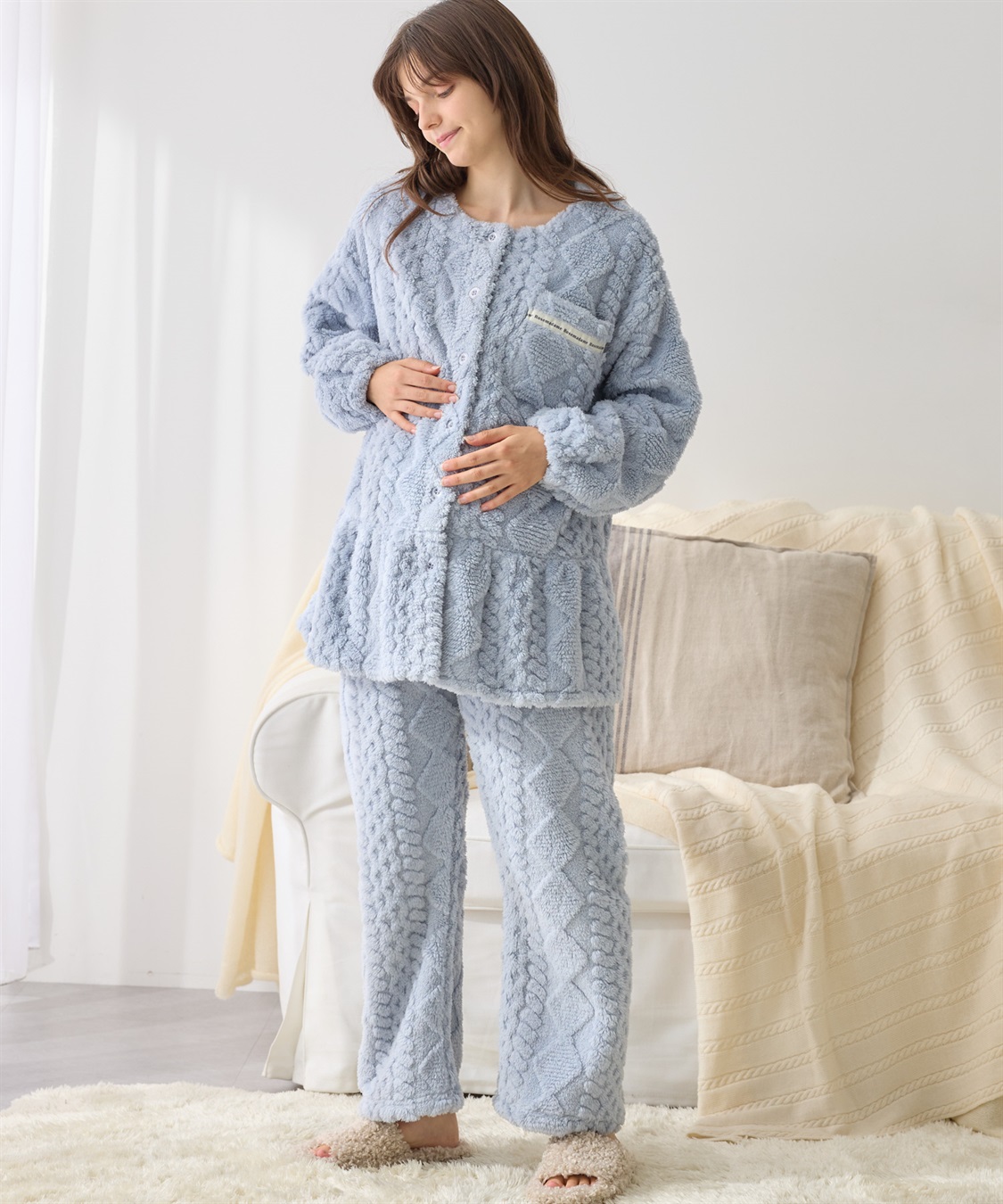 Rosemadame ｹｰﾌﾞﾙ柄ﾌﾘｰｽﾊﾟｼﾞｬﾏ_sub_11