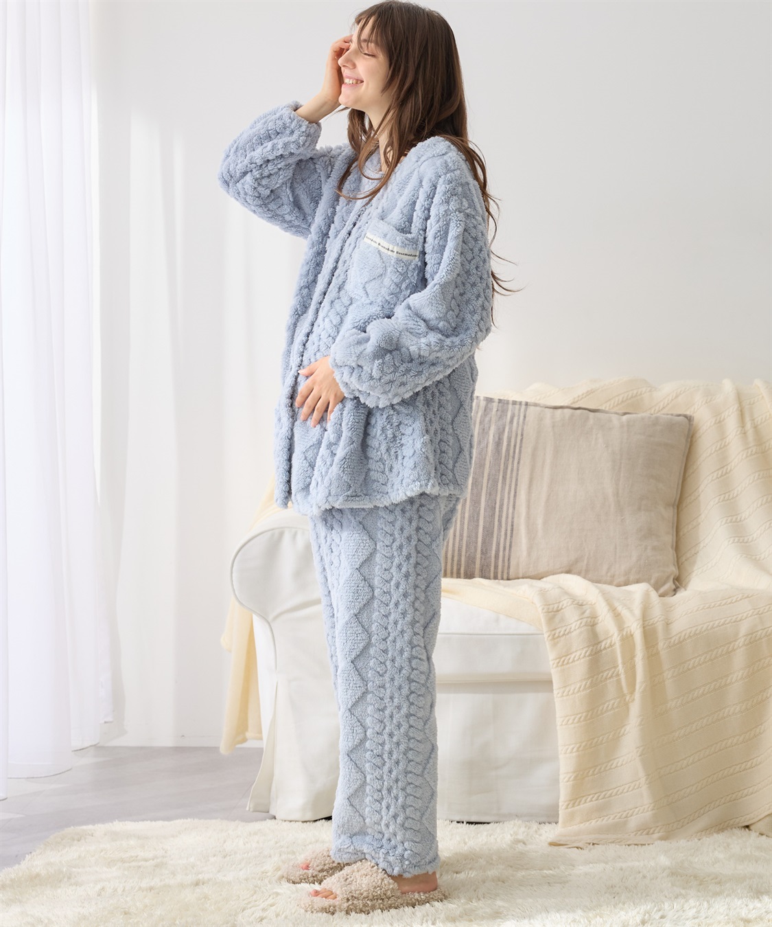 Rosemadame ｹｰﾌﾞﾙ柄ﾌﾘｰｽﾊﾟｼﾞｬﾏ_sub_12