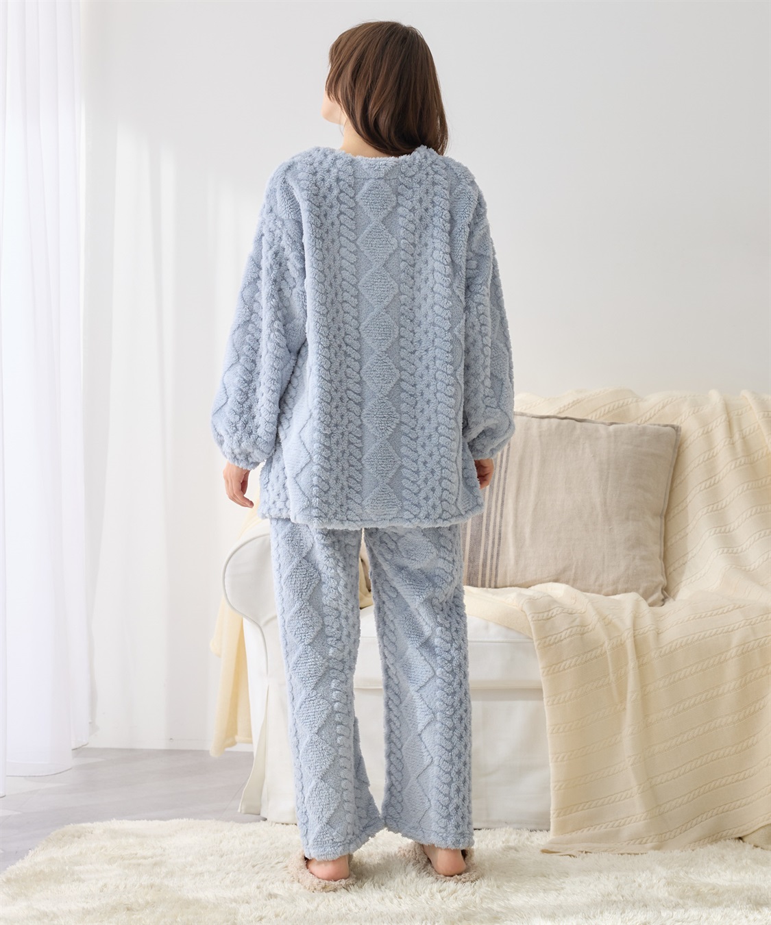 Rosemadame ｹｰﾌﾞﾙ柄ﾌﾘｰｽﾊﾟｼﾞｬﾏ_sub_14