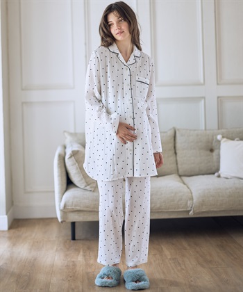 Rosemadame Ｗガーゼハート柄パジャマ（マタニティ/ 妊婦服）授乳楽々 妊婦服 産前・産後対応_subthumb_8