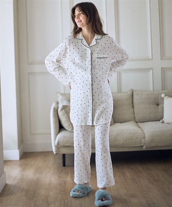 Rosemadame Ｗガーゼハート柄パジャマ（マタニティ/ 妊婦服）授乳楽々 妊婦服 産前・産後対応_subthumb_11