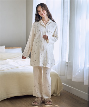 Rosemadame Ｗガーゼハート柄パジャマ（マタニティ/ 妊婦服）授乳楽々 妊婦服 産前・産後対応_subthumb_17