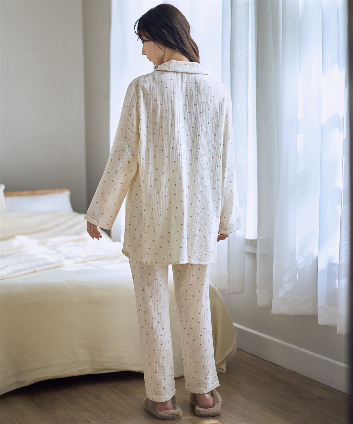 Rosemadame Ｗガーゼハート柄パジャマ（マタニティ/ 妊婦服）授乳楽々 妊婦服 産前・産後対応_sub_23