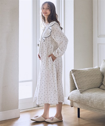 Rosemadame Ｗガーゼハート柄ネグリジェ/ワンピースパジャマ（マタニティ/ 妊婦服）授乳楽々 妊婦服 産前・産後対応_subthumb_12