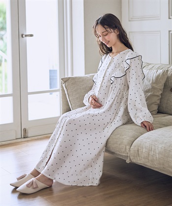 Rosemadame Ｗガーゼハート柄ネグリジェ/ワンピースパジャマ（マタニティ/ 妊婦服）授乳楽々 妊婦服 産前・産後対応_subthumb_13