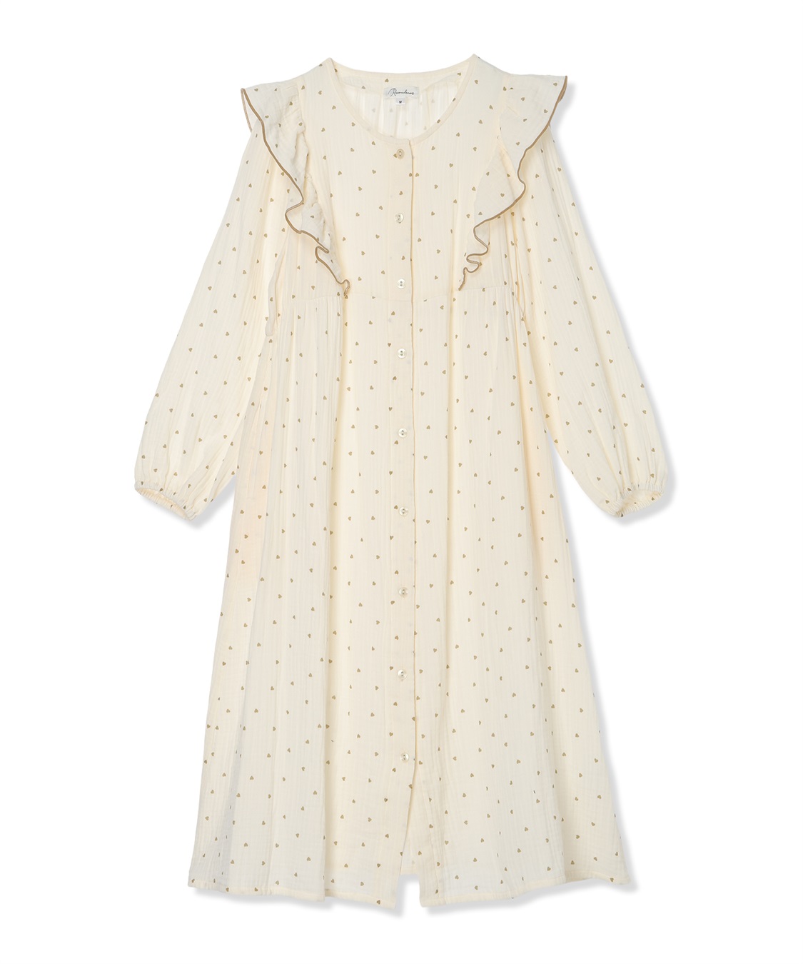 Rosemadame Ｗガーゼハート柄ネグリジェ/ワンピースパジャマ（マタニティ/ 妊婦服）授乳楽々 妊婦服 産前・産後対応_sub_15