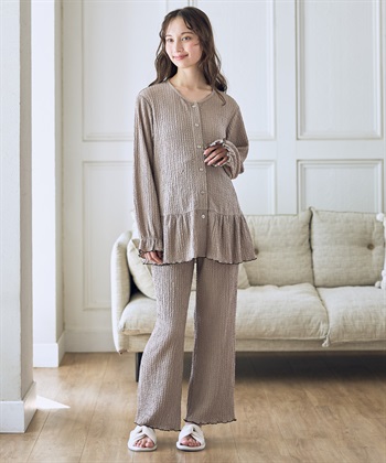 Rosemadame ポコポコジャガード配色メロウパジャマ（マタニティ/ 妊婦服）授乳楽々 妊婦服 産前・産後対応_subthumb_3