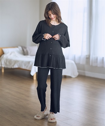 Rosemadame ポコポコジャガード配色メロウパジャマ（マタニティ/ 妊婦服）授乳楽々 妊婦服 産前・産後対応_subthumb_6
