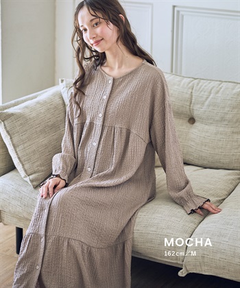 Rosemadame ポコポコジャガード配色メロウネグリジェ/ワンピースパジャマ（マタニティ/ 妊婦服）授乳楽々 妊婦服 産前・産後対応_subthumb_13